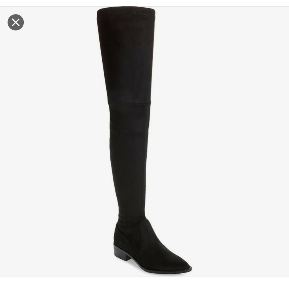 Steve Madden Jody Thigh High Black Suede Boots
